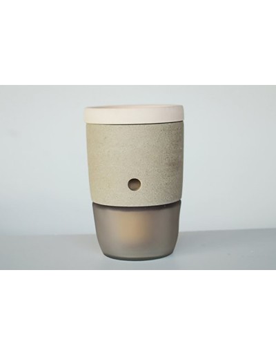 MODULAR VASE D19 P&P TAUPE