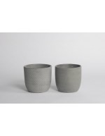 D&amp;M micmac grey ceramic vase 18cm