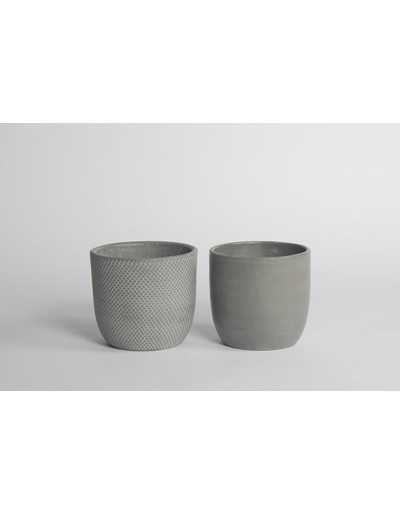 D&M micmac grau Keramik vase 18cm