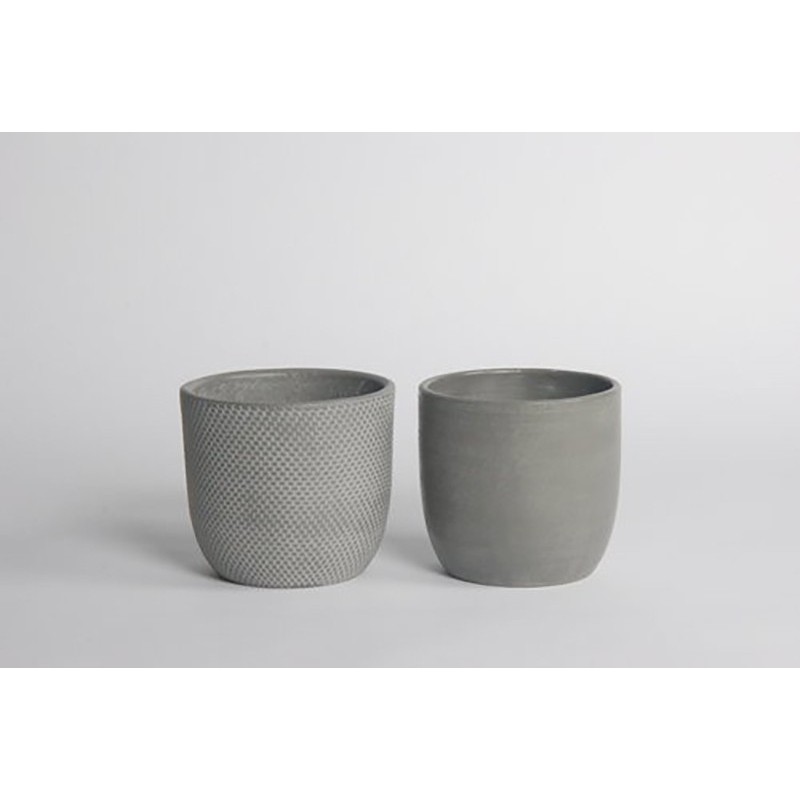 D&M micmac grau Keramik vase 18cm