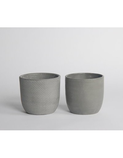 D&M micmac gris jarrón de cerámica 18cm