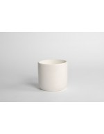 D&amp;M Florero africano de cerámica blanca 17cm
