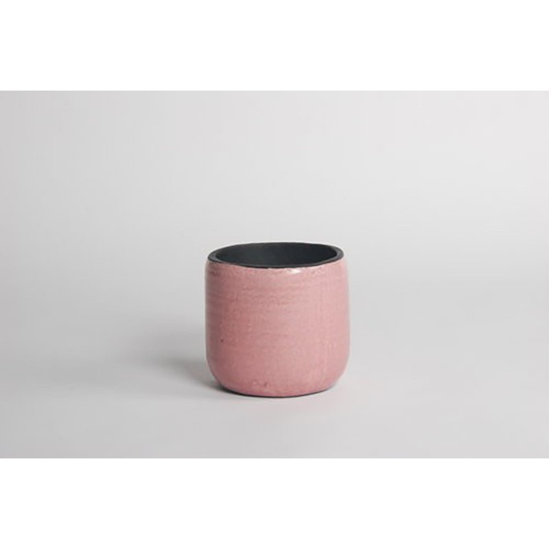 Vaso africano de cerâmica rosa D&M 22cm