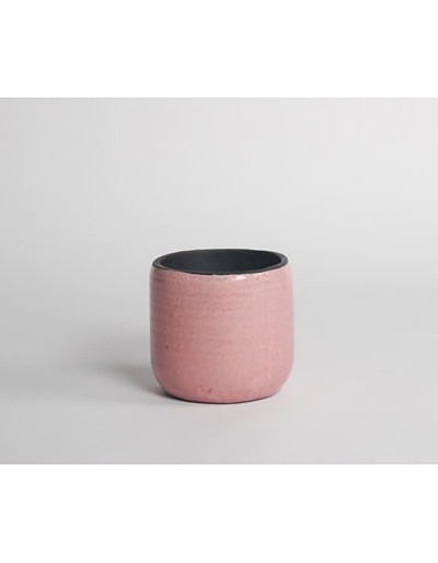 Vaso africano de cerâmica rosa D&M 22cm