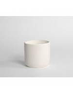 Vase africain en céramique blanc D-M 22cm