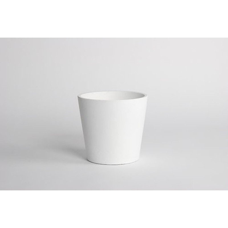 D&M Vase white ceramic 14 cm