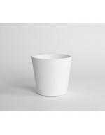 D&amp;M Jarrón cerámica blanca 14 cm