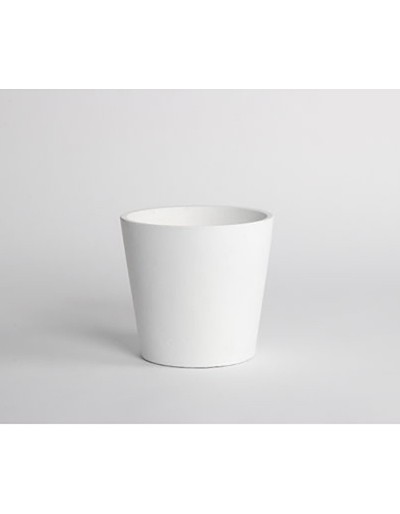 D&M Jarrón cerámica blanca 23 cm