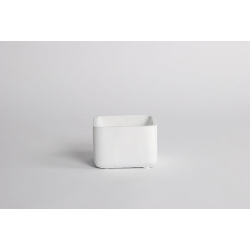 D&M Vaso chap bianco quadrato 12 cm D&M Vaso chap bianco quadrato 12 cm