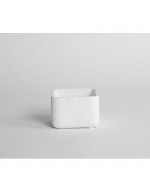 D&amp;M Vase chap quadratisch weiß 12 cm