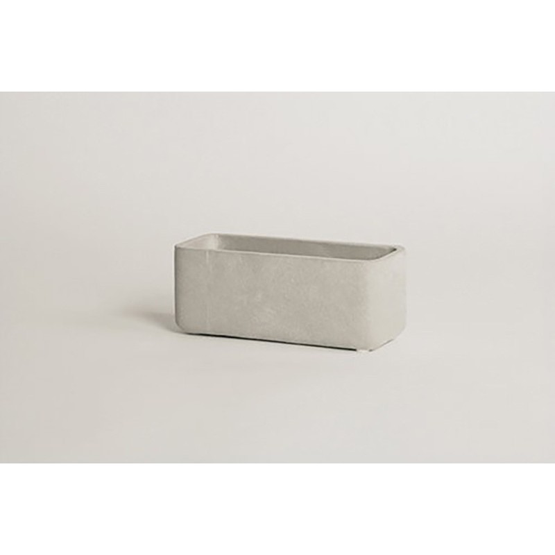 D&M Vaso chap taupe rettangolare 24 cm D&M Vaso chap taupe rettangolare 24 cm