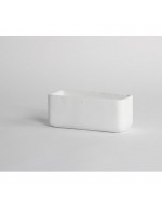 D&amp;M Vase blanc rectangulaire 24 cm