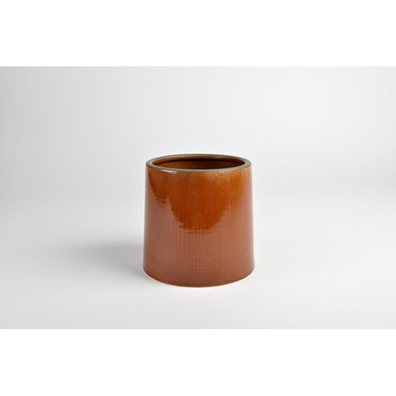 VASE D24 WAFFLE RUST