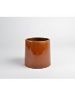 D&amp;M Vase waffle ceramic rust 24 cm