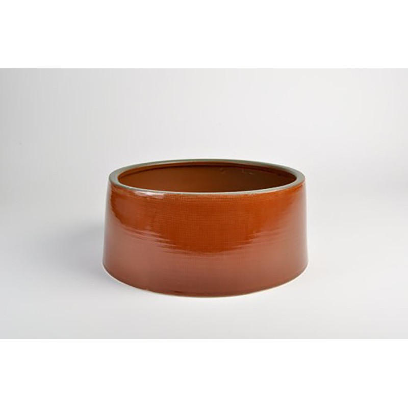 D&M Vaso waffle rotondo ruggine 30 cm D&M Vaso waffle rotondo ruggine 30 cm