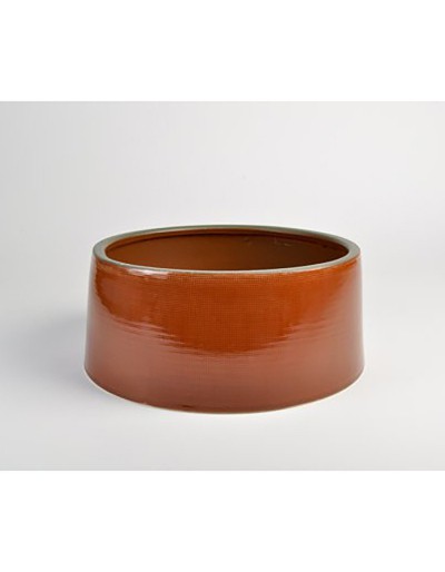 D&M Vase round rust waffles 30cm