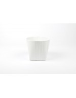 D&amp;M Vase gefaltet in weißer Keramik 14cm