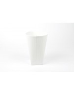 D&amp;M Składany wazon z białej ceramiki o wysokości 14 cm