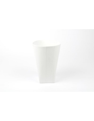 D&M Vaso folded in ceramica alto bianco 14 cm