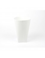 D&amp;M Vaso folded in ceramica alto bianco 14 cm