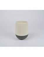D&amp;M jarrón dividido blanco 11cm