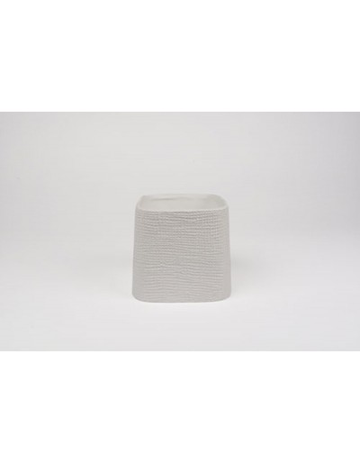 D&M Vaso faddy in ceramica bianco 18 cm