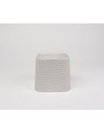D&amp;M Vase faddy white ceramic 18 cm