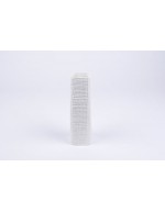 D&amp;M Vase faddy tall in white ceramic 15