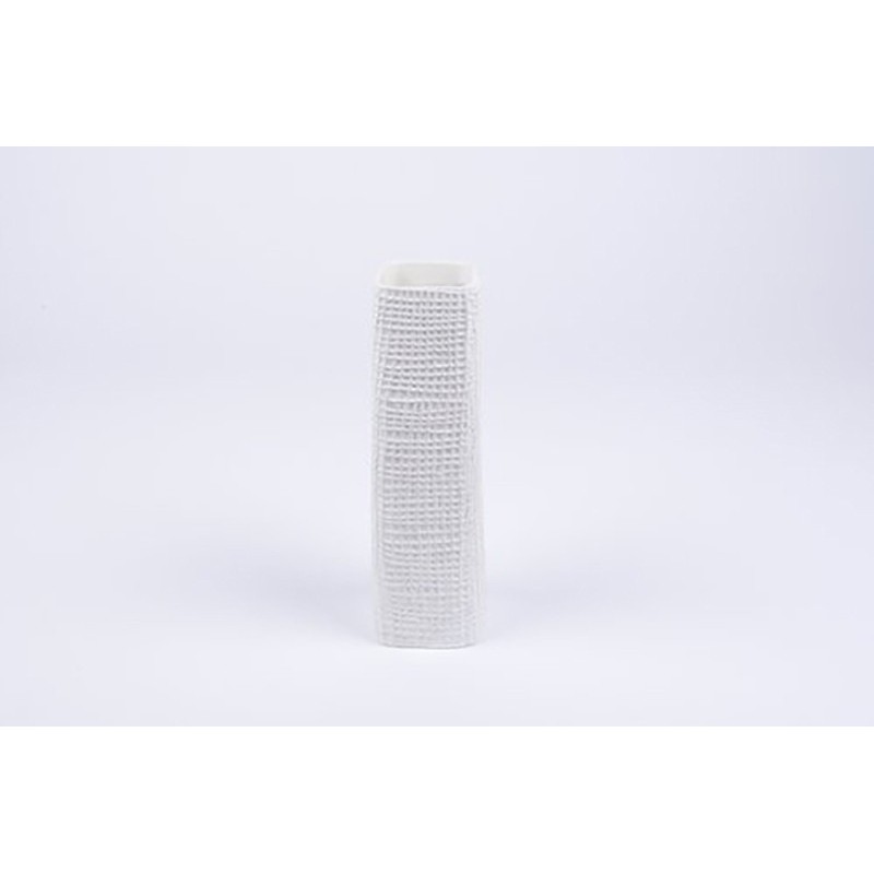 D&M Vaso faddy alto in ceramica bianco 15