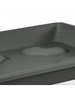 Sottovaso quadrato antracite 36 cm