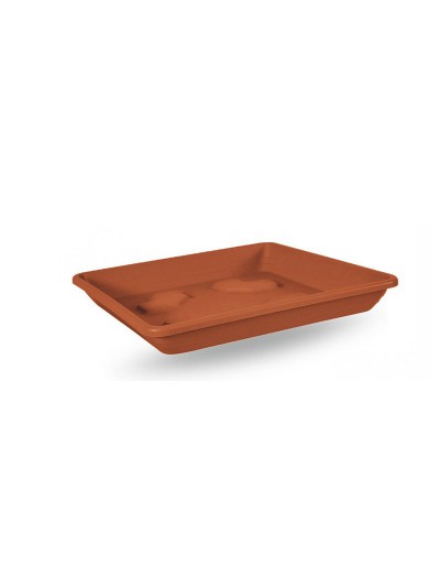 Sottovaso quadrato 36 cm terracotta