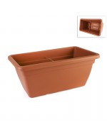 FIORIERA RETTANGOLARE ANTHEA 80 cm TERRACOTTA