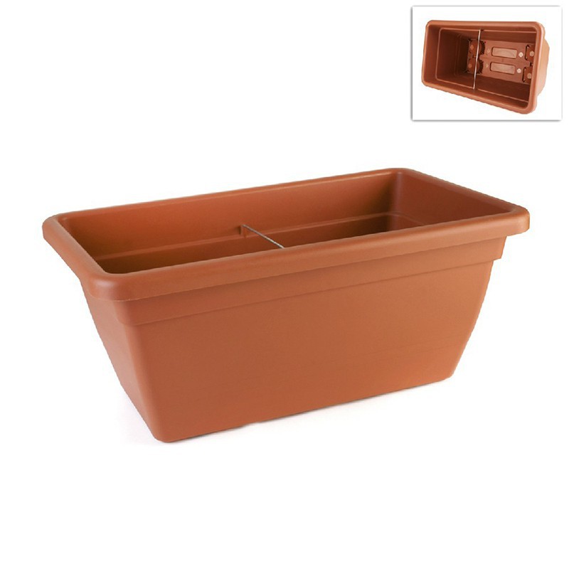 FIORIERA RETTANGOLARE ANTHEA 80 cm TERRACOTTA