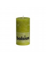 Rustic green candle 130/68 mm