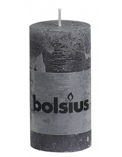 Grey cylinder candle 100/50 mm