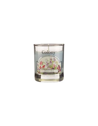 Colony candle in small sweet pea glass