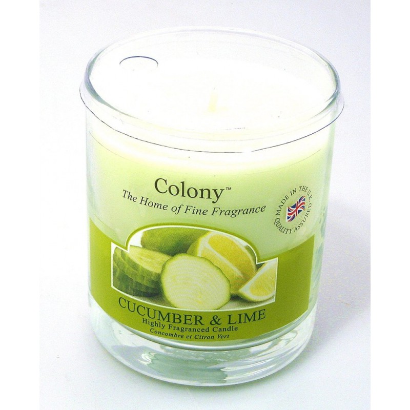 Colony candela in vetro small cetriolo e lime