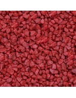 Decoração granulada vermelha carmim