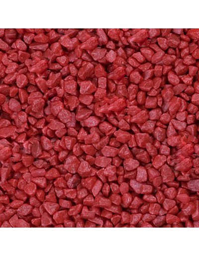 Decoração granulada vermelha carmim
