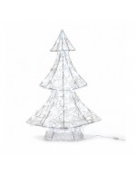 Weißer Acryl Weihnachtsbaum mit 80 Lichtern