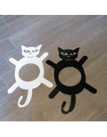 Cat bowl holder white