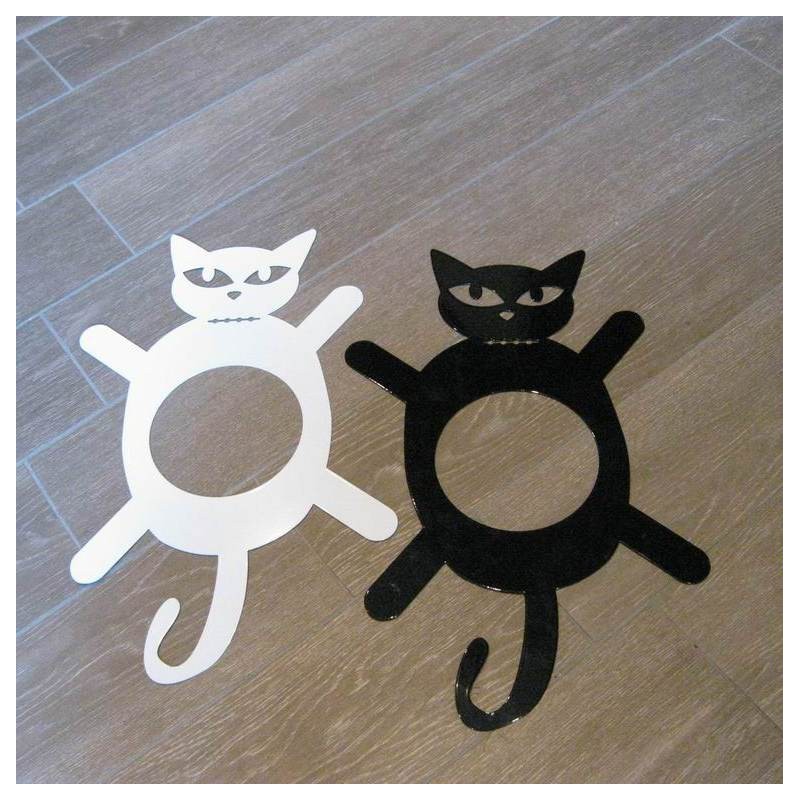Cat bowl holder white Cat bowl holder white