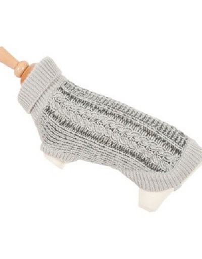 Sweter z ćwiekami dla psów Twist 35 cm szary