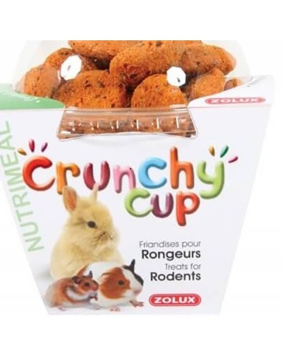Crunchy Cup Carrot and linen seeds treat for rodent