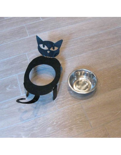 Cat bowl holder brown