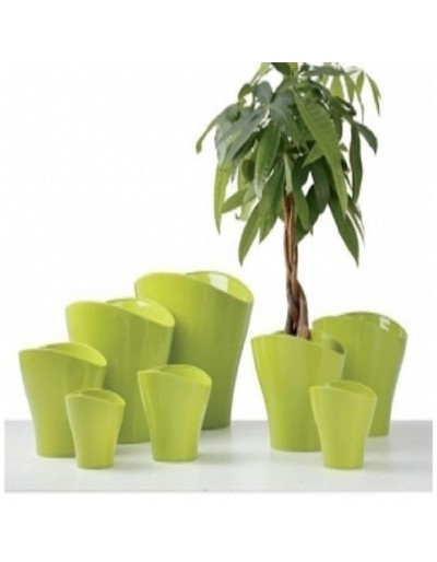 221 17 COVERPOT WAVE BRIGHT GREEN