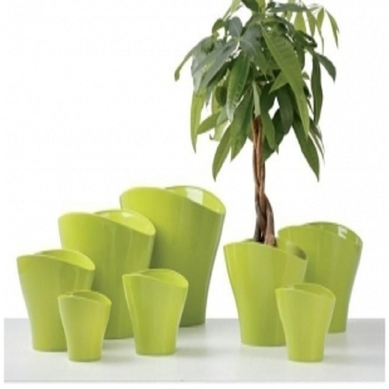 221 17 COVERPOT WAVE BRIGHT GREEN