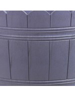 Vaso plástico efeito madeira de lavanda violeta