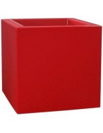 Pot kube gloss with roulettes red orient