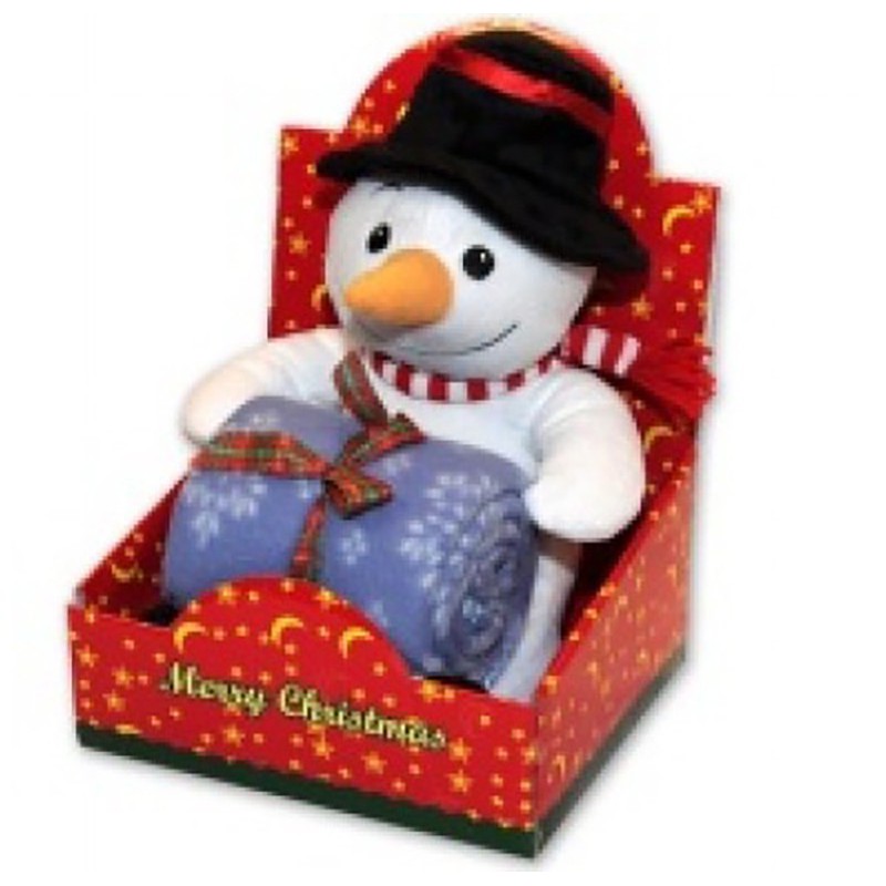 Marionnette de paquet de cadeau couvert 90x75cm bonhomme de neige